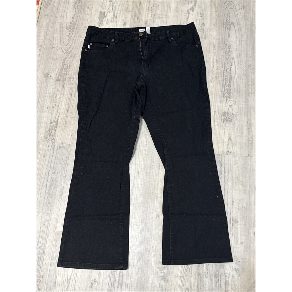 Bobbie Brooks Jeans Womens 16 Black Mid Rise Bootcut